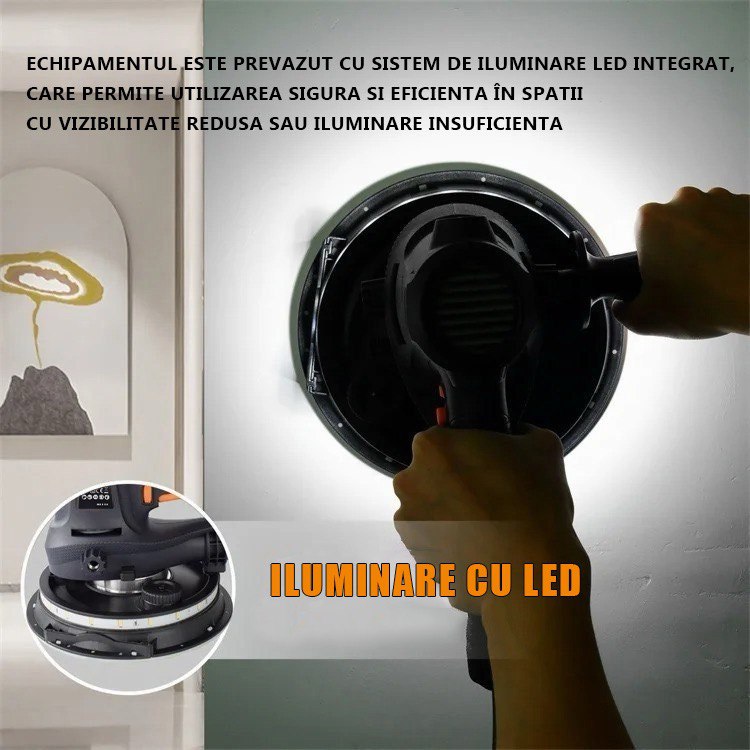 Slefuitor grosier si fin perete cu led 180mm, 810W STARMAX Slefuitor grosier si fin perete cu led 180mm, 810W STARMAX